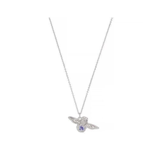 Bejewelled Bee Pendant with Tanzanite