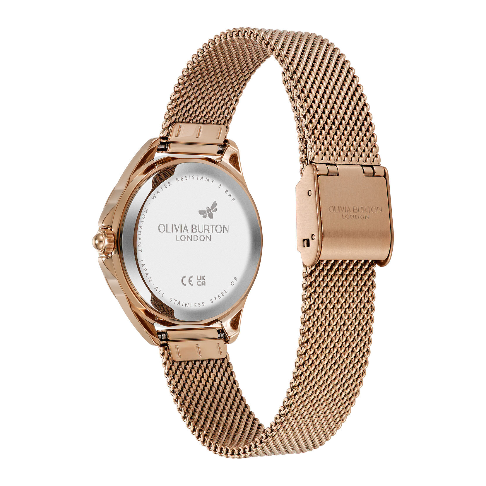 30mm Azure Purple Tone & Rose Gold Mesh Watch