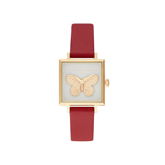 3D Butterfly Gift Set Red & Gold