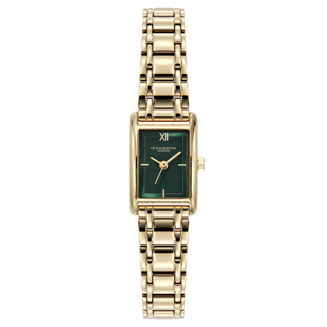16mm Mini Grove Forest Green & Gold Bracelet Watch