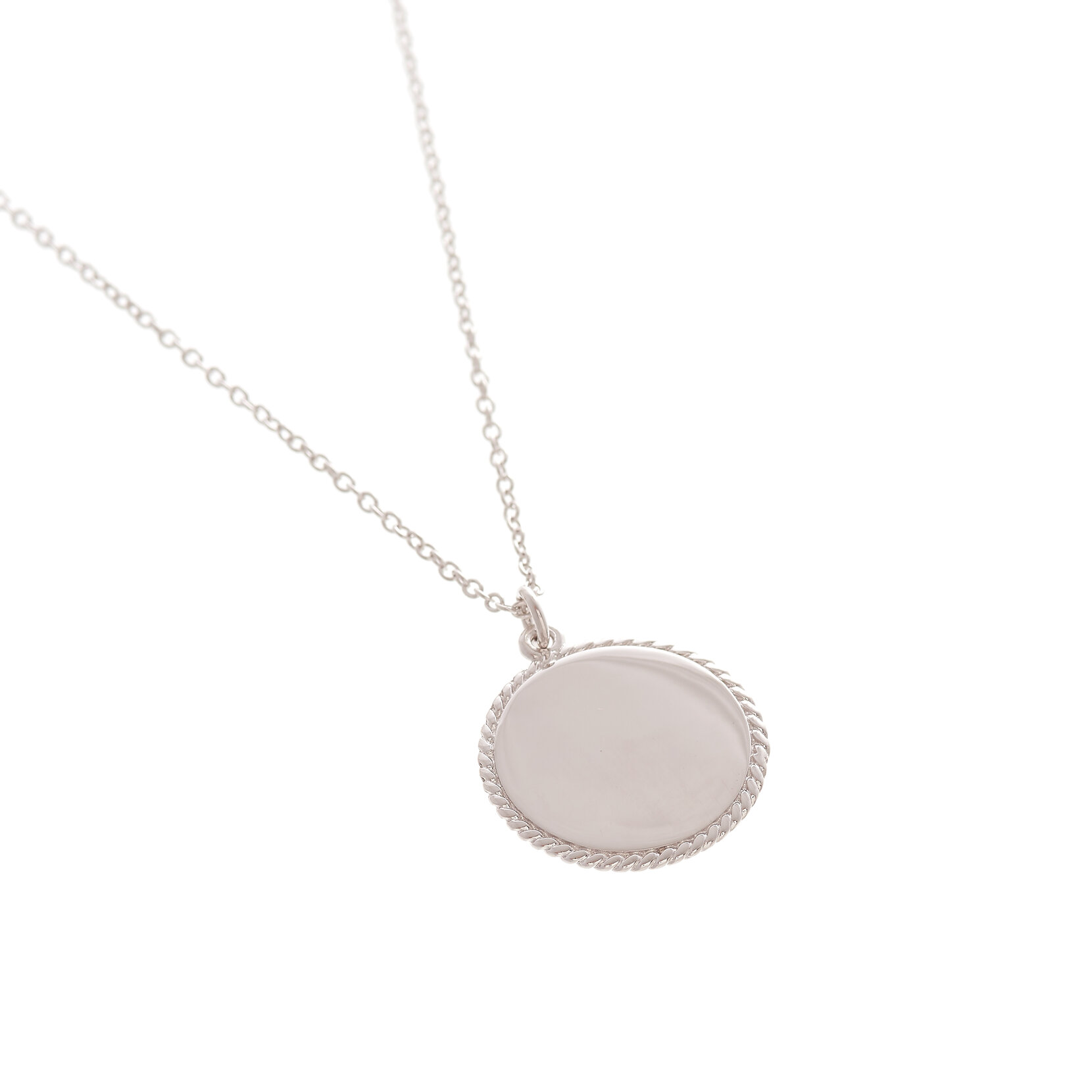 Silver Disc Necklace