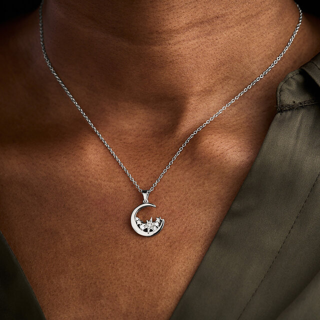 Silver Moon Necklace