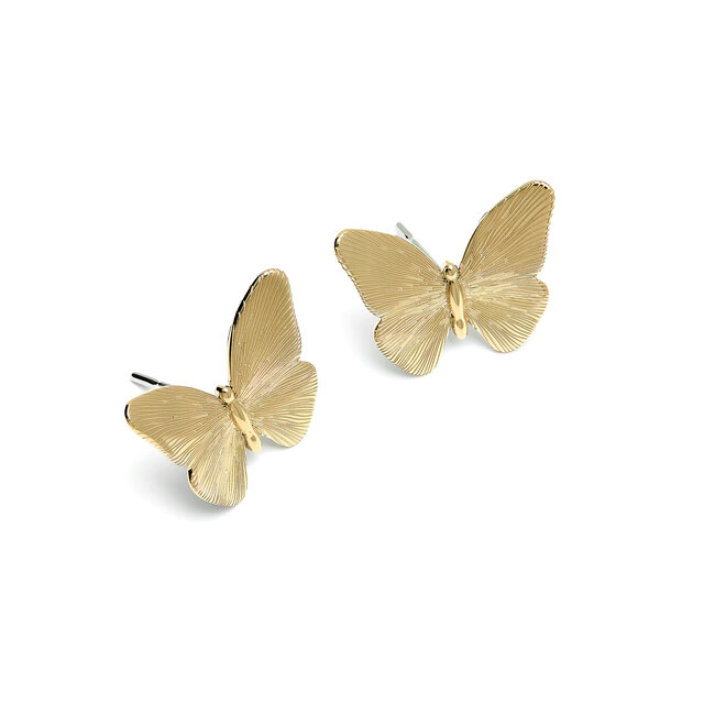 Butterfly Gold Stud Earrings