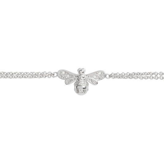 Sparkle Bee Silver Chain Bracelet