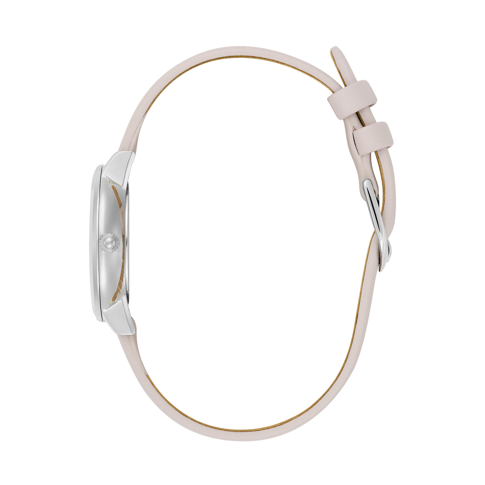 28mm Honeycomb Ultra Slim Silver & Primrose Leather Strap Watch