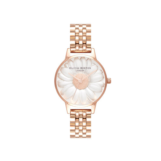 3D Daisy Rose Gold Bracelet