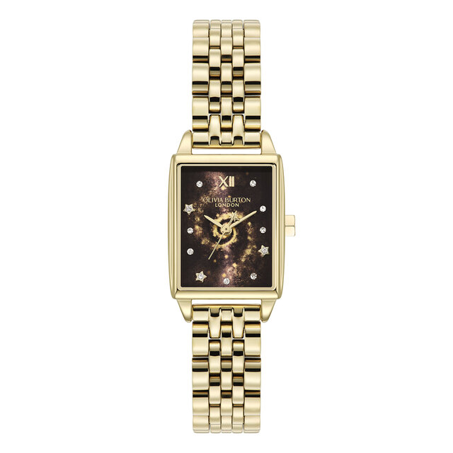 21mm Celestial Townhouse Black & Gold Bracelet Watch