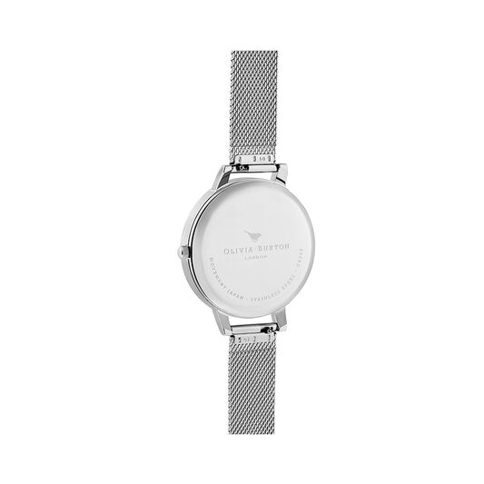 British Blooms Silver Mesh Watch