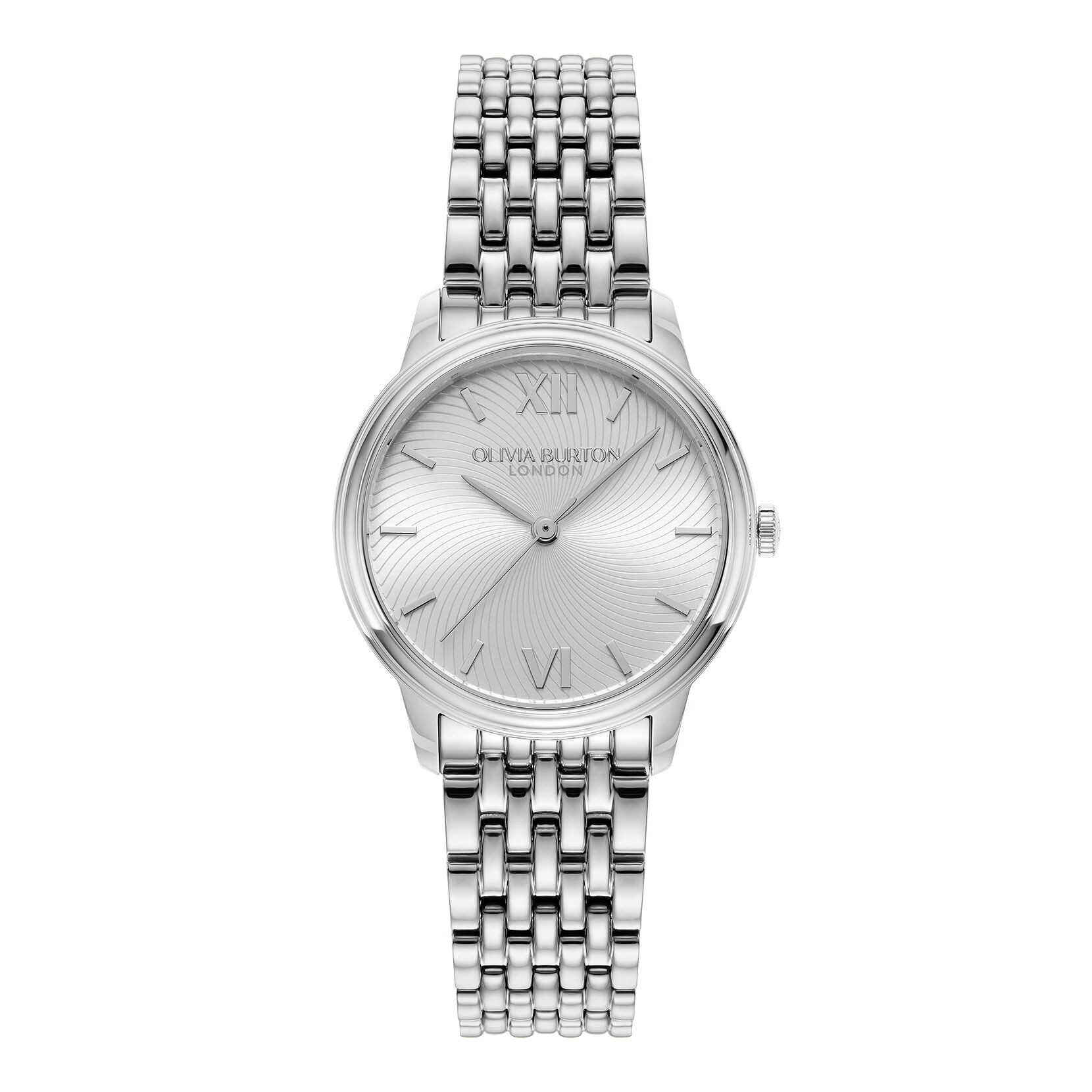 Classic 32mm Swirl Silver Bracelet Watch Olivia Burton London