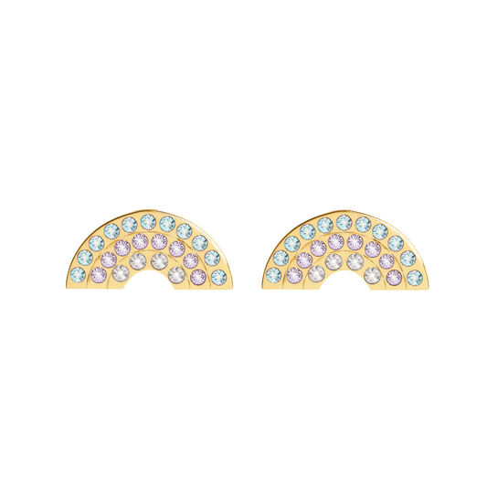 Rainbow  Gold Rainbow Stud Earrings