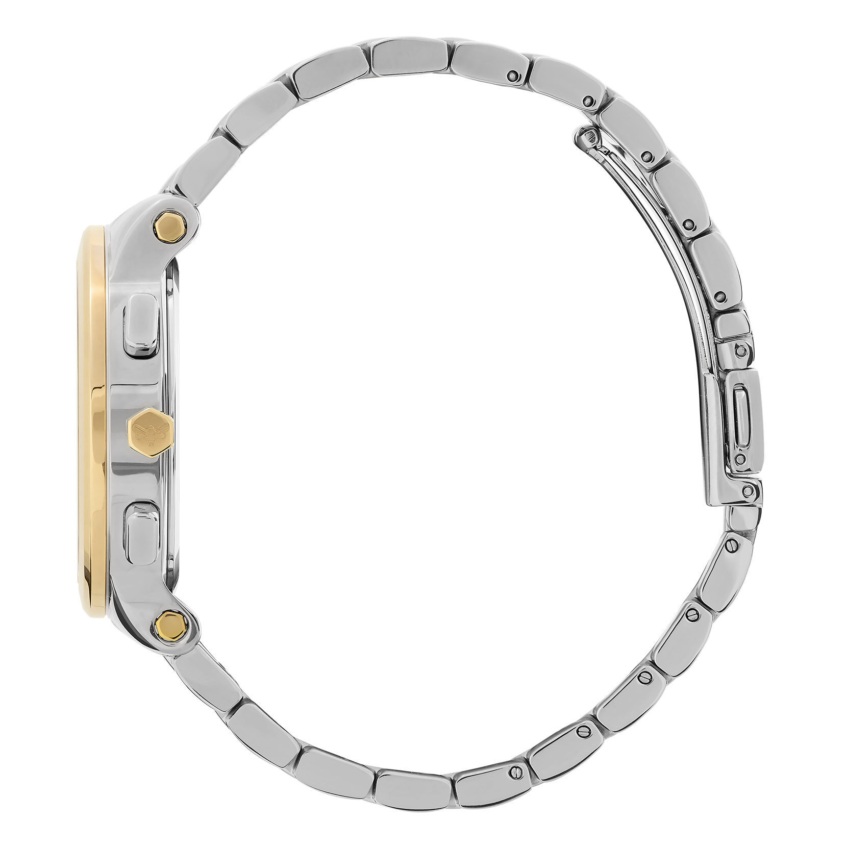 38mm Multi-Function Metallic White & Two Tone Bracelet Watch