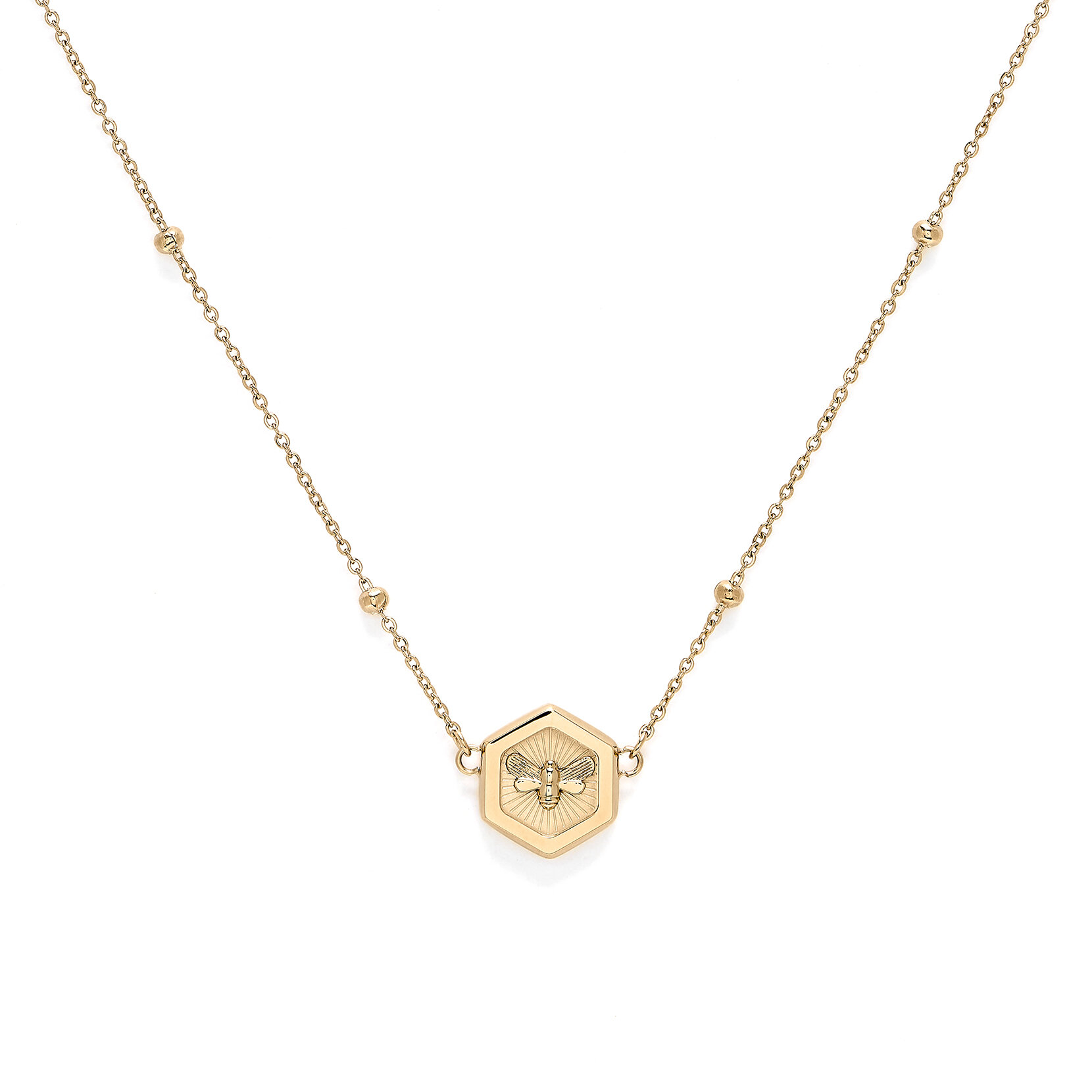 Necklace Pendant | Burton Bee Minima Gold London Olivia Signature
