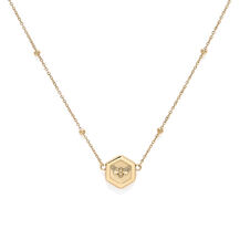 Minima Bee Gold Pendant Necklace