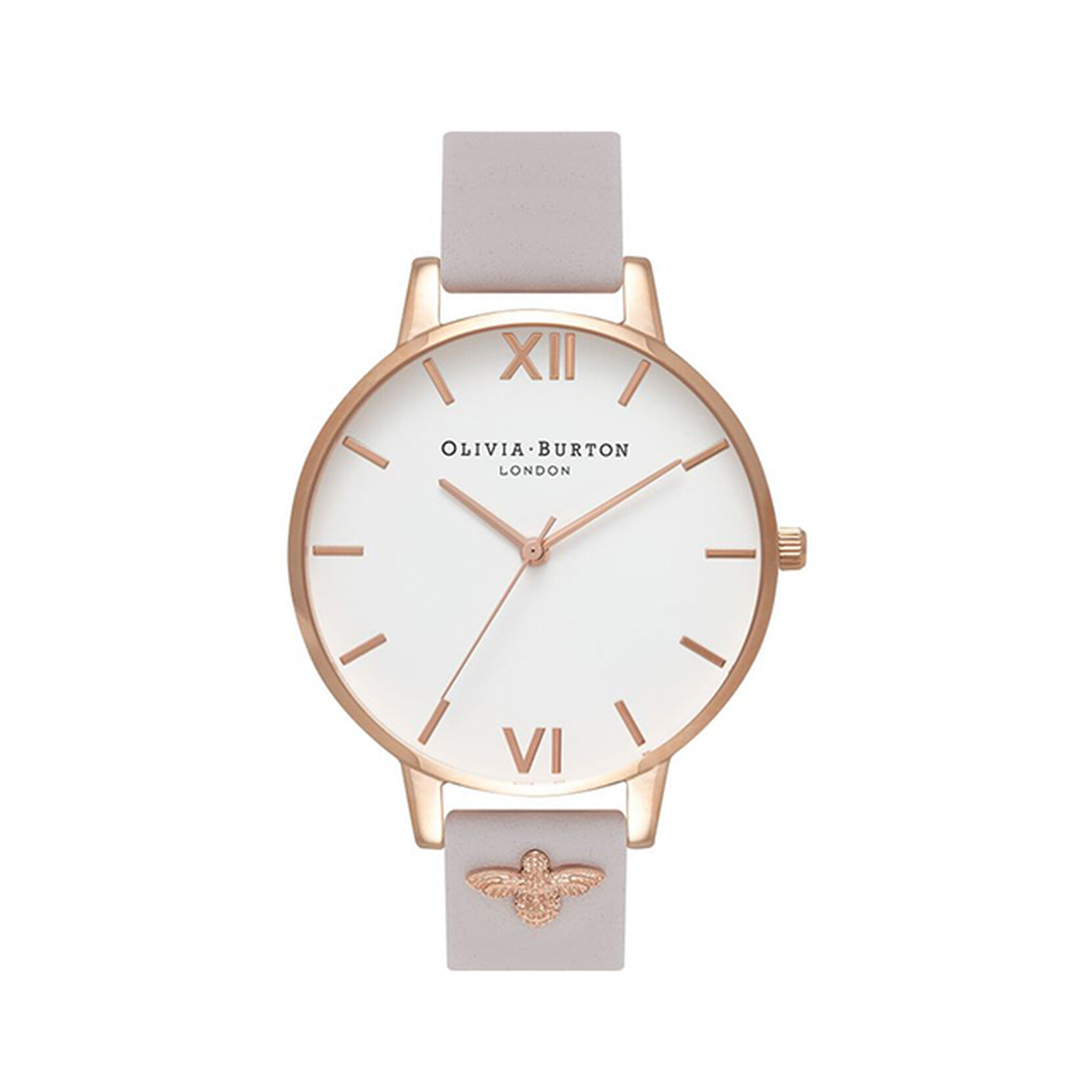 3D Bee Embellished Strap Blush & Rose Gold Watch and Watercolour Florals Skinny Scarf Gift Set