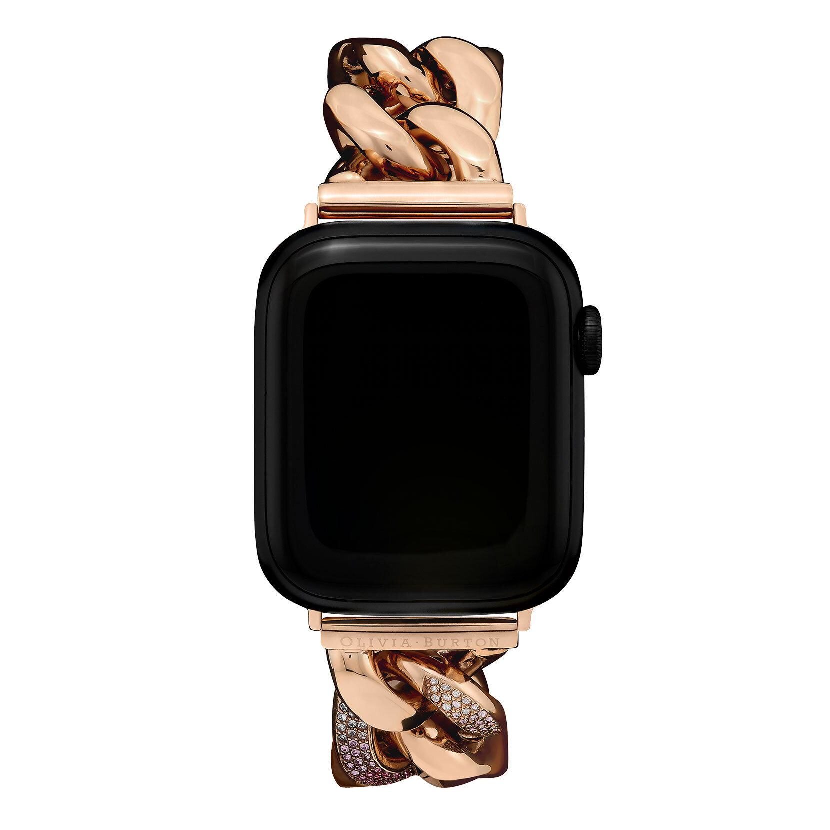 Strap for Apple Watches Rose Gold with Ombre Link Bracelet Strap