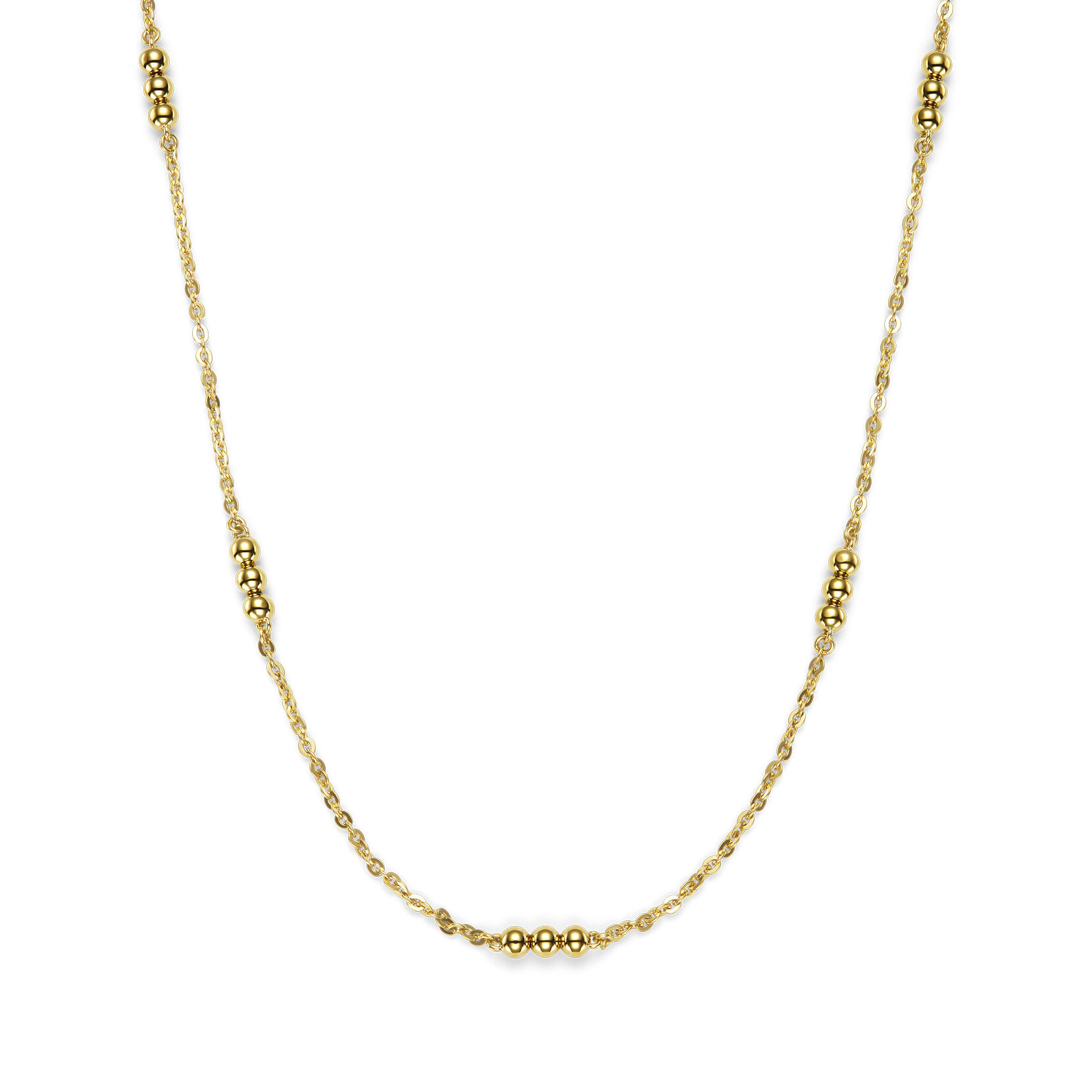 Ever Stacked Beads Gold Plated Stacking Necklace