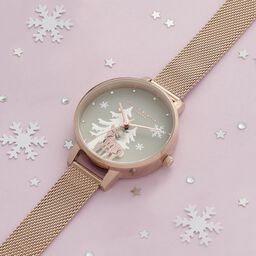 Winter Wonderland Pale Rose Gold Mesh