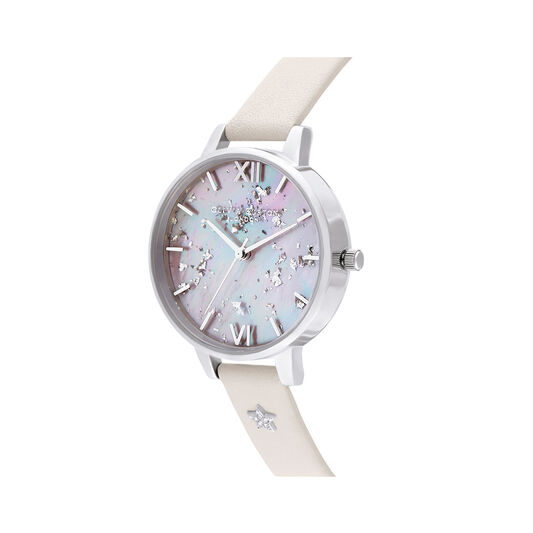 Celestial Star Mother of Pearl Blush & Silver Watch