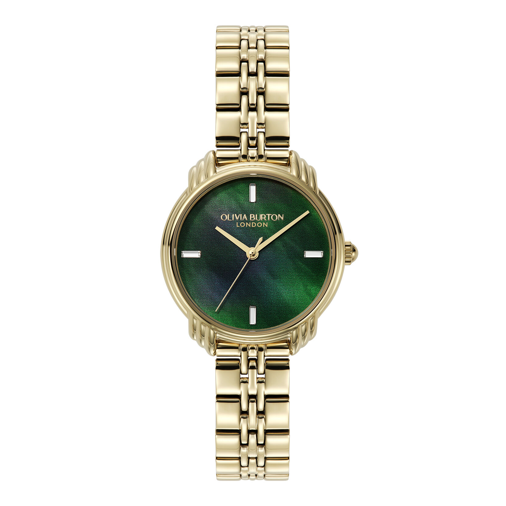 Classic 30mm Art Deco 2.0 Forest Green & Gold Bracelet Watch