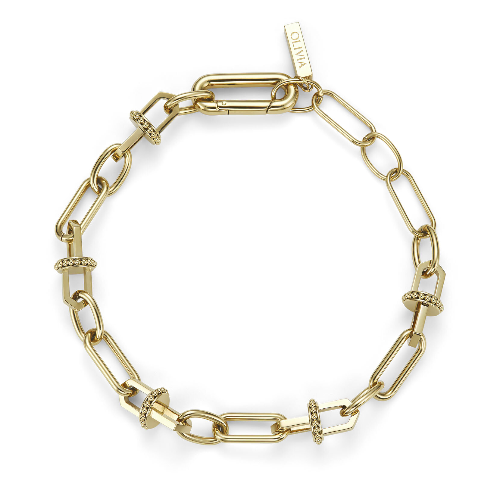 Mini Anchor Link Gold Plated Bracelet