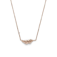 Feather Rose Gold Plated Necklace
