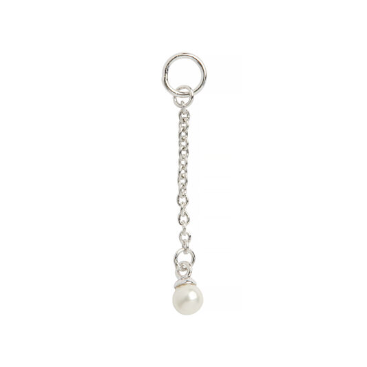 Pearl Drop Huggie Charm