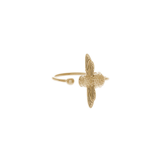 3D Bee Ring Gold