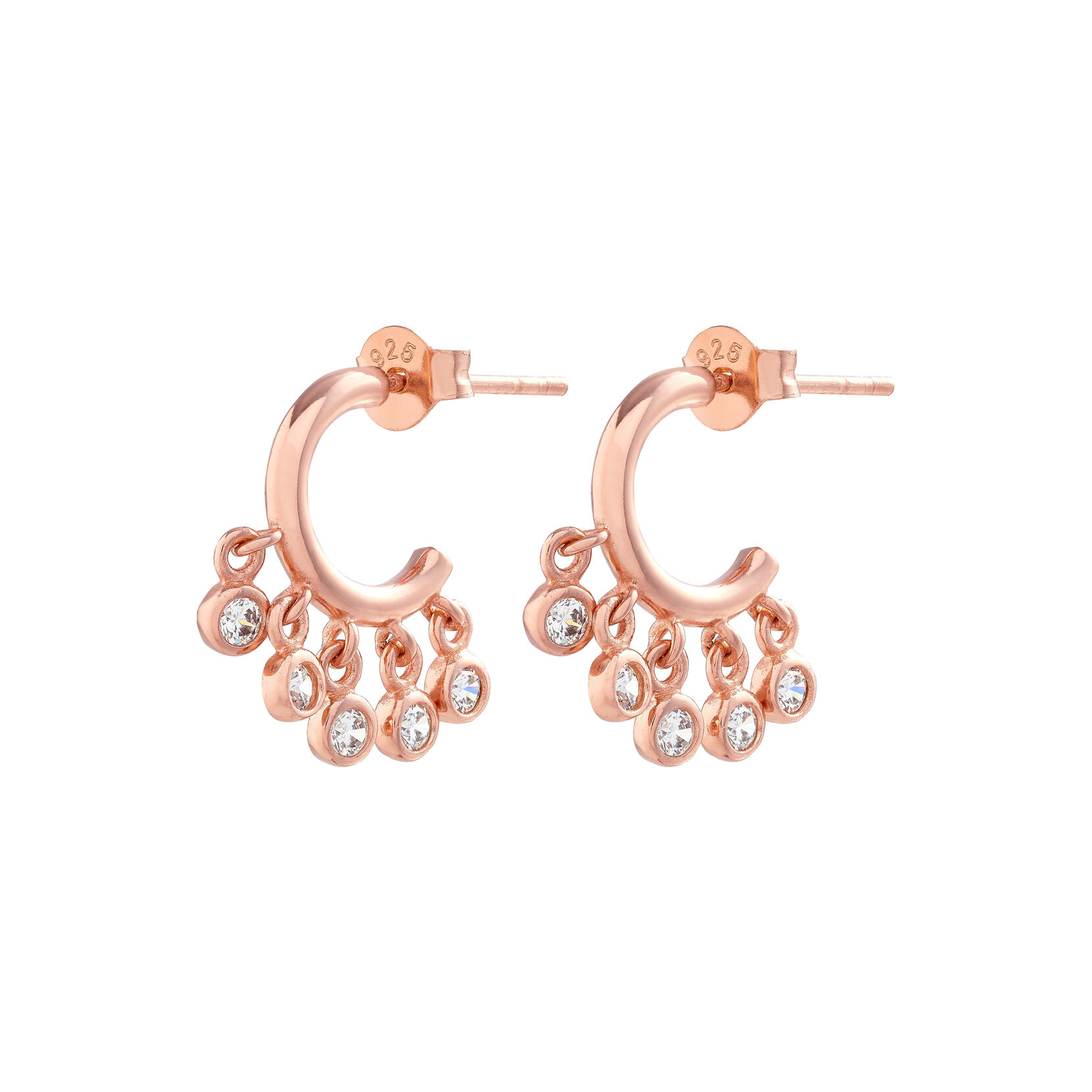 Classics Rose Gold Shaker Hoop Earrings