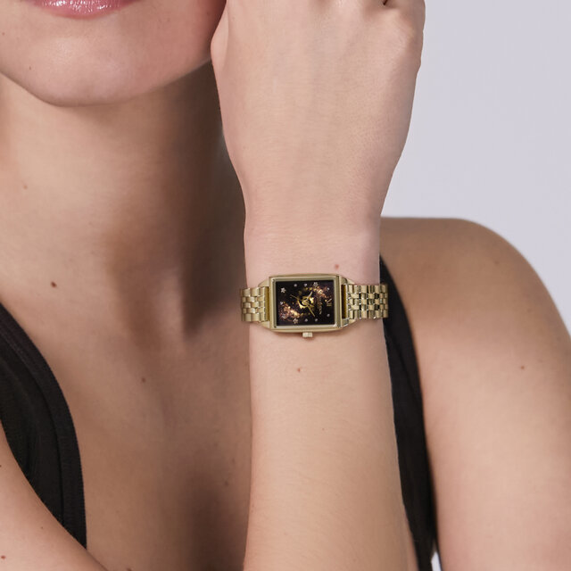 21mm Celestial Townhouse Black & Gold Bracelet Watch