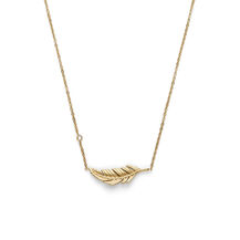 Feather Gold Plated Necklace