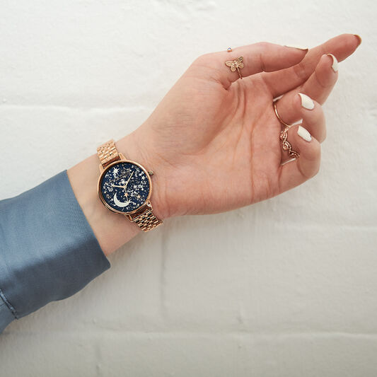 Celestial Navy & Rose Gold Bracelet