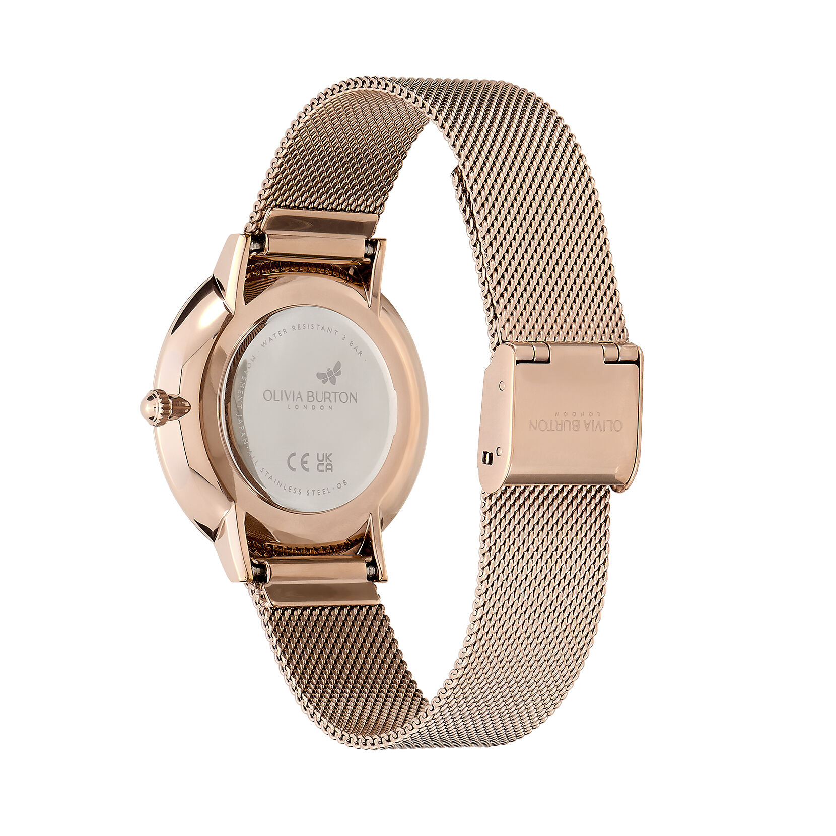 Olivia burton rose gold plated ladies watch store
