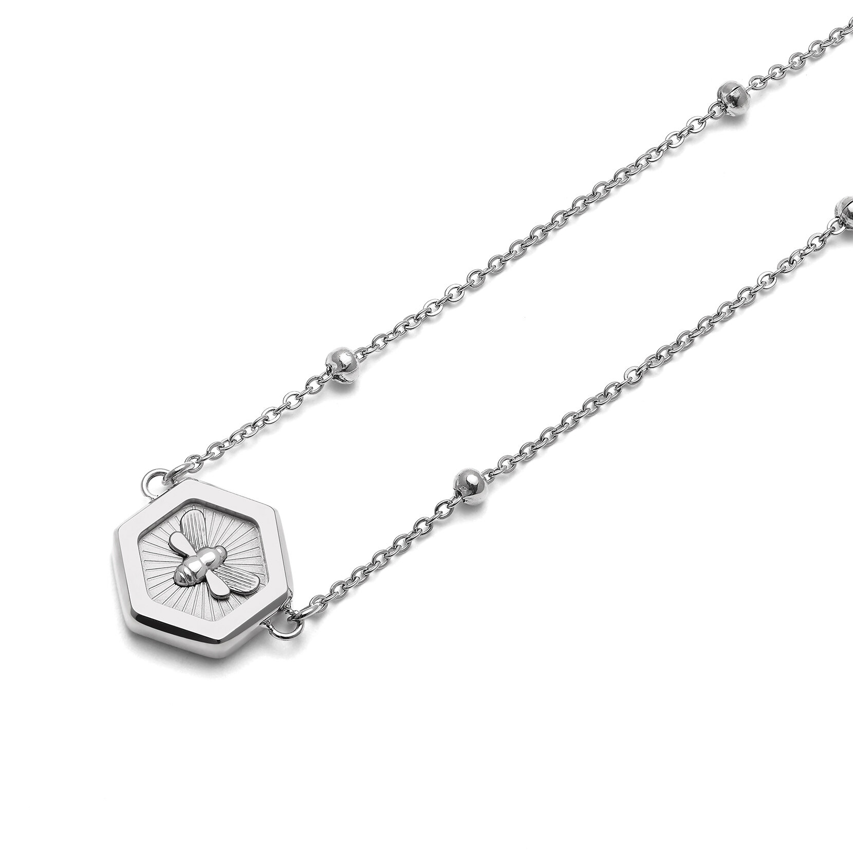 Minima Bee Silver Pendant Necklace