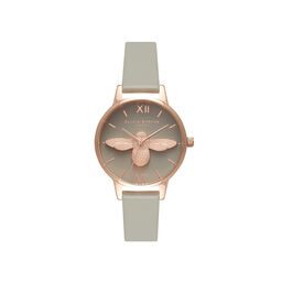  Midi 3D Bee Grey Dial & Rose Gold Watch 