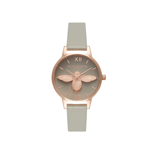 Midi 3D Bee Grey Dial & Rose Gold Watch