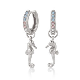 Seahorse Silver Huggies