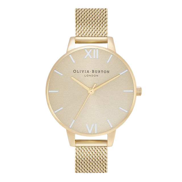 The England  34mm Champagne & Gold Mesh Watch