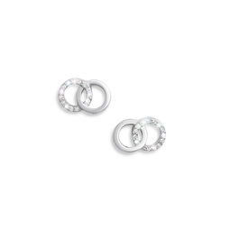Bejewelled Interlink Earrings Silver
