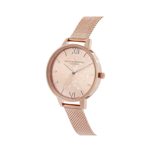 Celestial Demi Dial Watch with Boucle Mesh