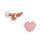 You Have My Heart Studs Pink & Rose Gold