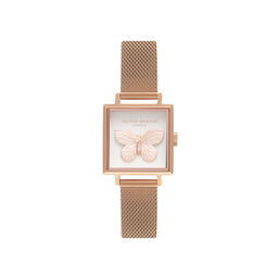 3D Butterfly Mesh Rose Gold