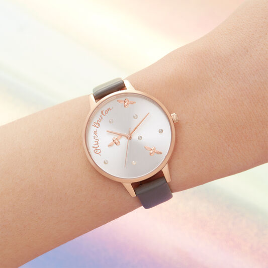 Pearly Queen Vegan London Gray & Rose Gold