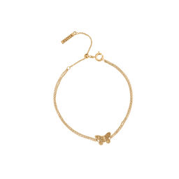  3D Butterfly Chain Bracelet Gold 