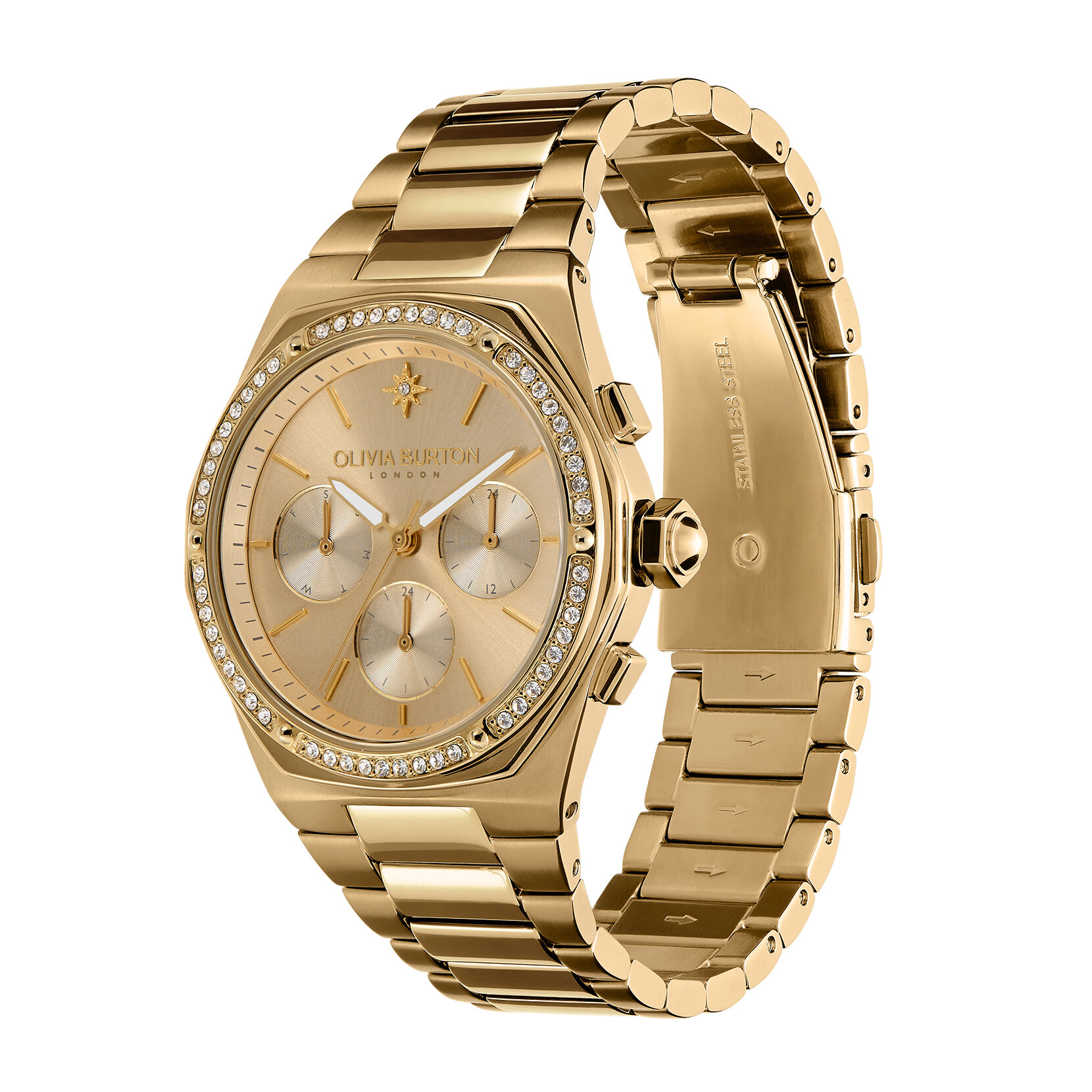 38mm Hexa Multi-Function Champagne & Gold Bracelet Watch