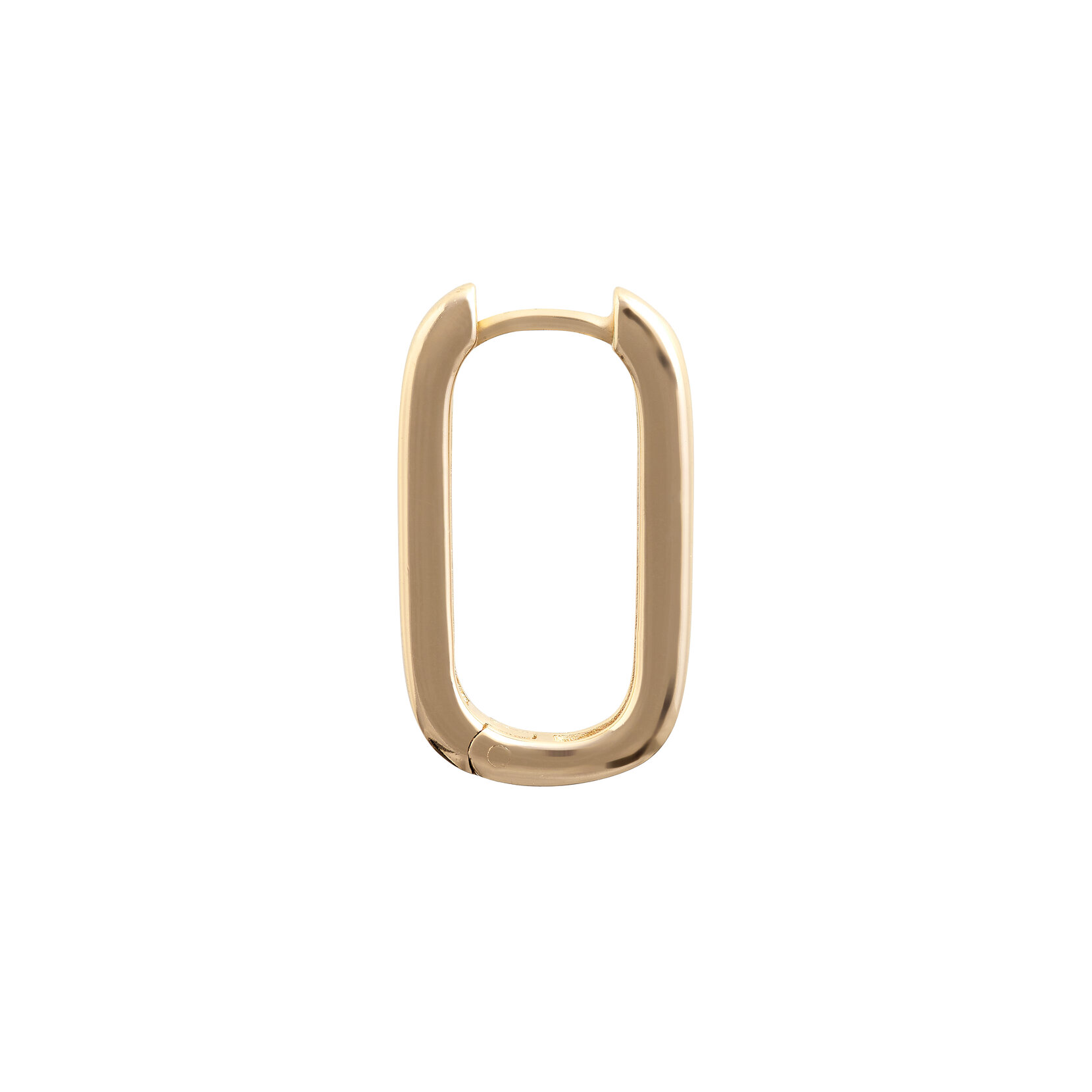 Gold Oval Huggie Hoops