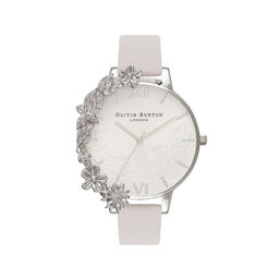  Case Cuff Lace Detail Blush & Silver 