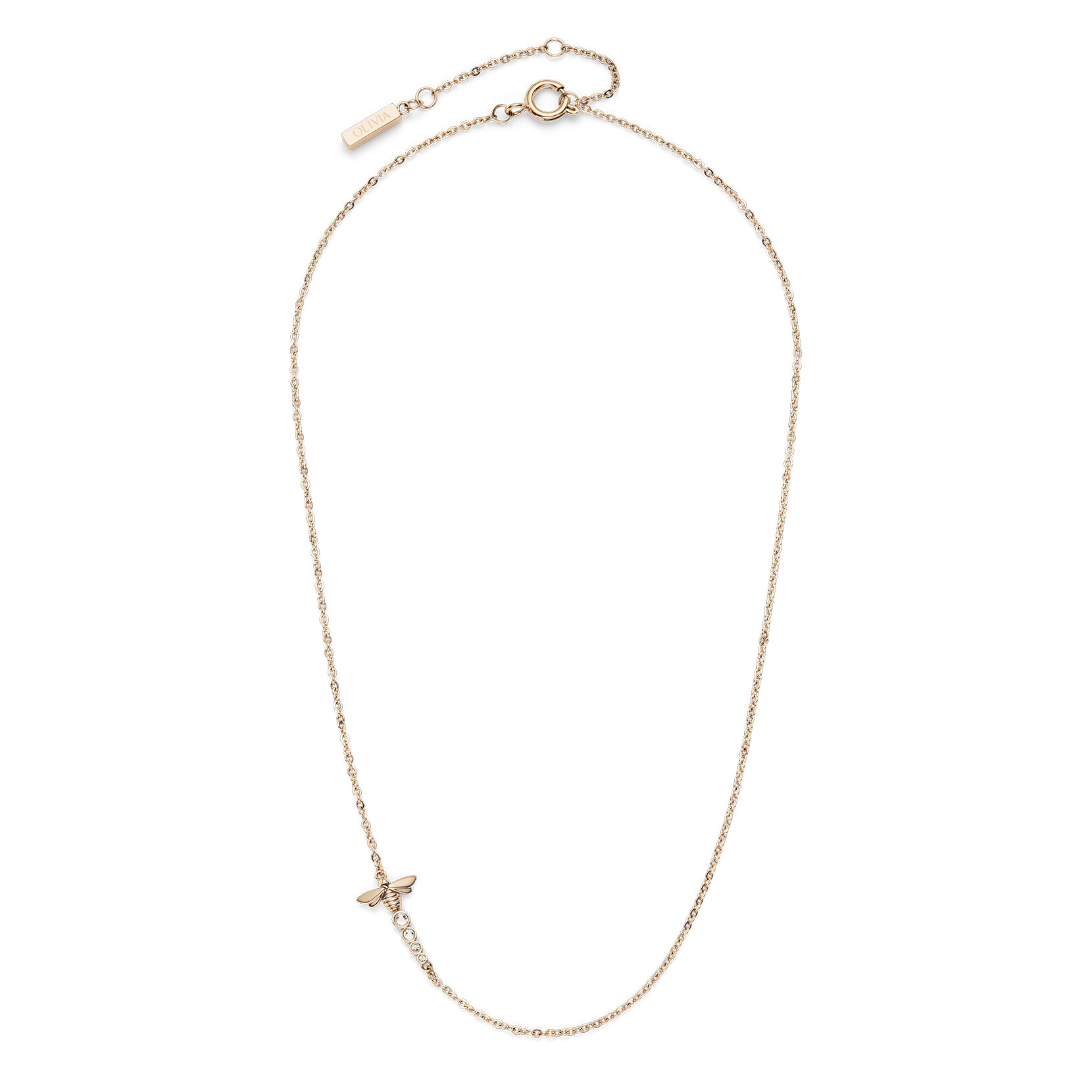 Ever Stacked Bee Rose Gold Plated Stacking Necklace