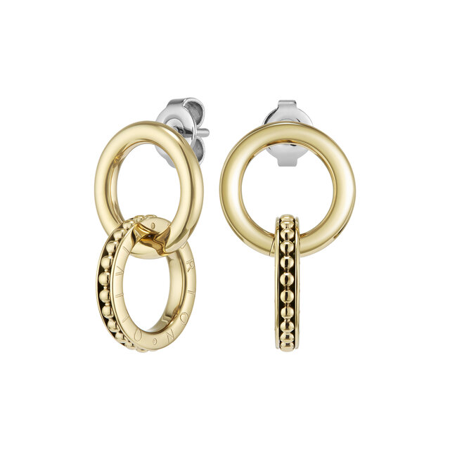 Amity Interlock Gold Plated Stud Earrings
