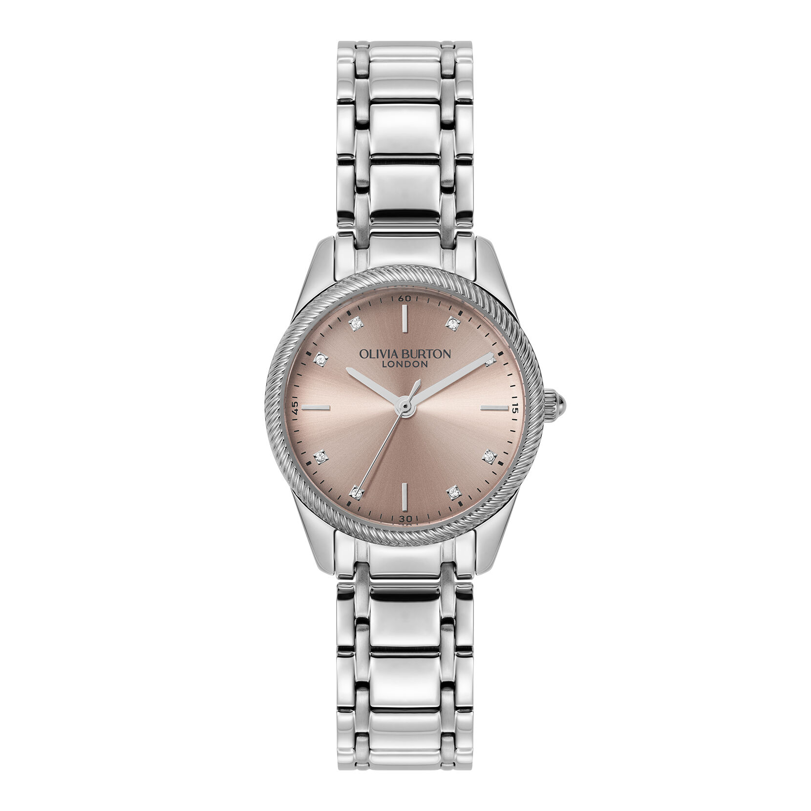 Sports Luxe 28mm Egerton Blush & Silver Bracelet Watch | Olivia