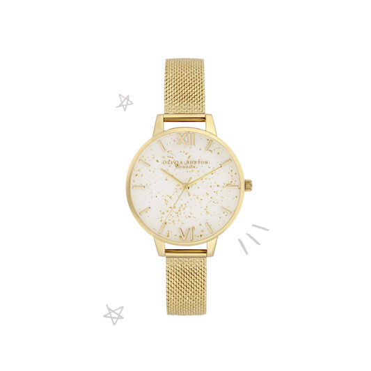 Celestial Demi Dial Watch with Boucle Mesh